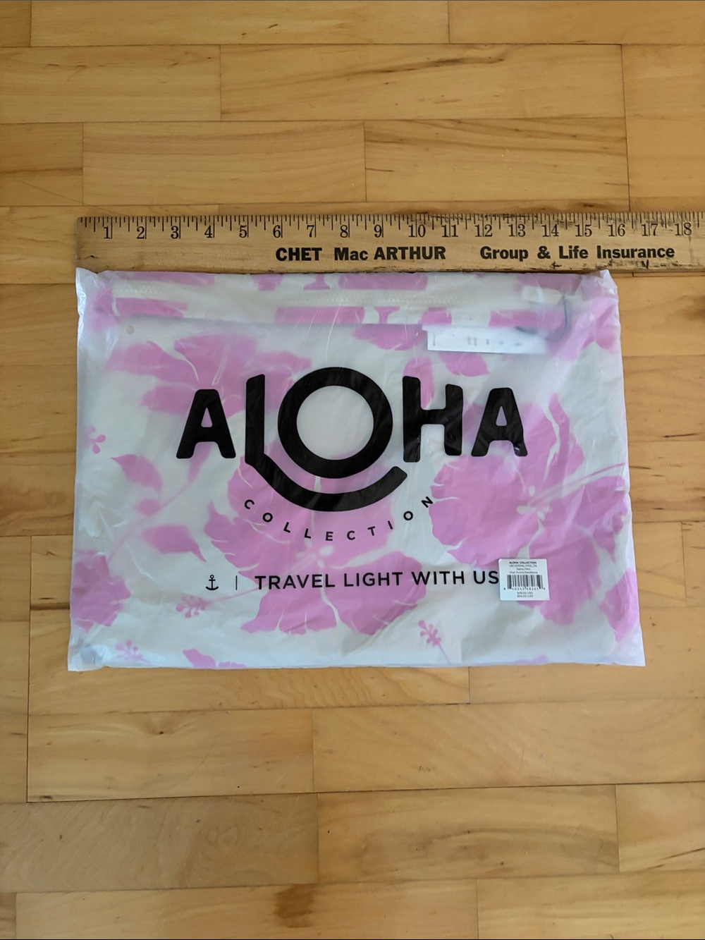 ALOHA Collection Pink Floral Pouch Size is Large/ Salina Max - Picture 4 of 5